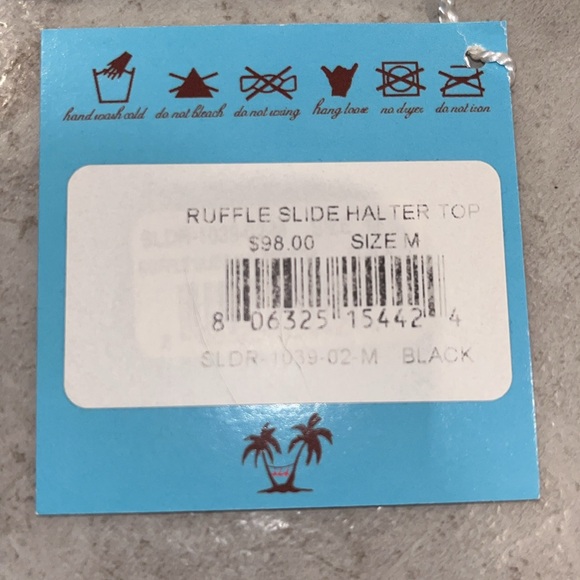 Letarte Ruffle Slide Halter Swim Top size medium - Picture 6 of 6